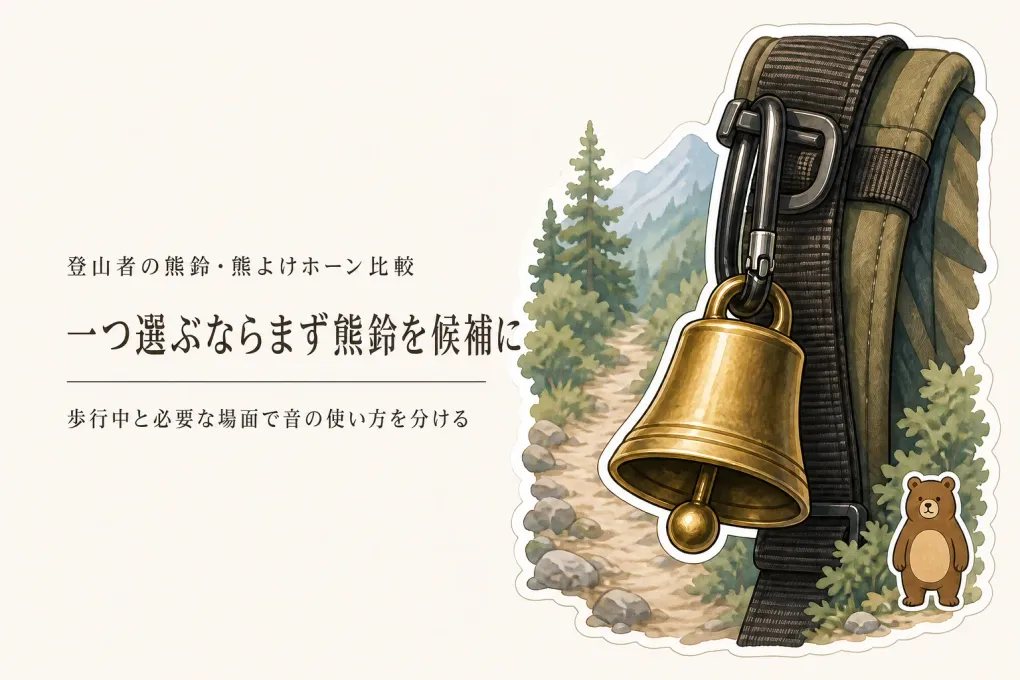 熊鈴と熊よけホーンは役割が違う？登山でどちらを持つか決める基準